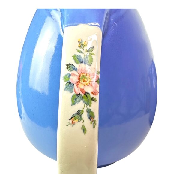 Vintage Hall's Superior Rose Parade Pitcher & Tea Pot Set Stoneware - Picture 6 of 14